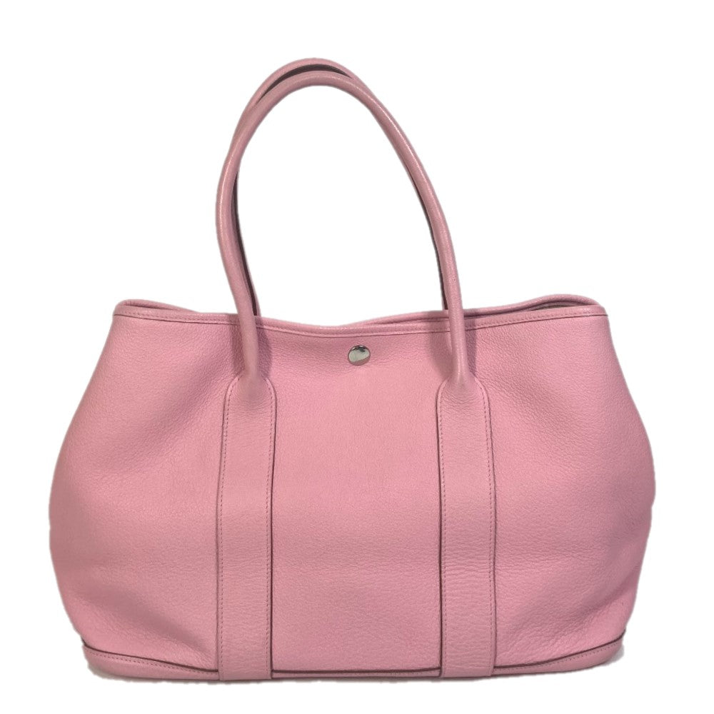 HERMES Tote Bag leather pink Garden party PM Tote Bag Women Used