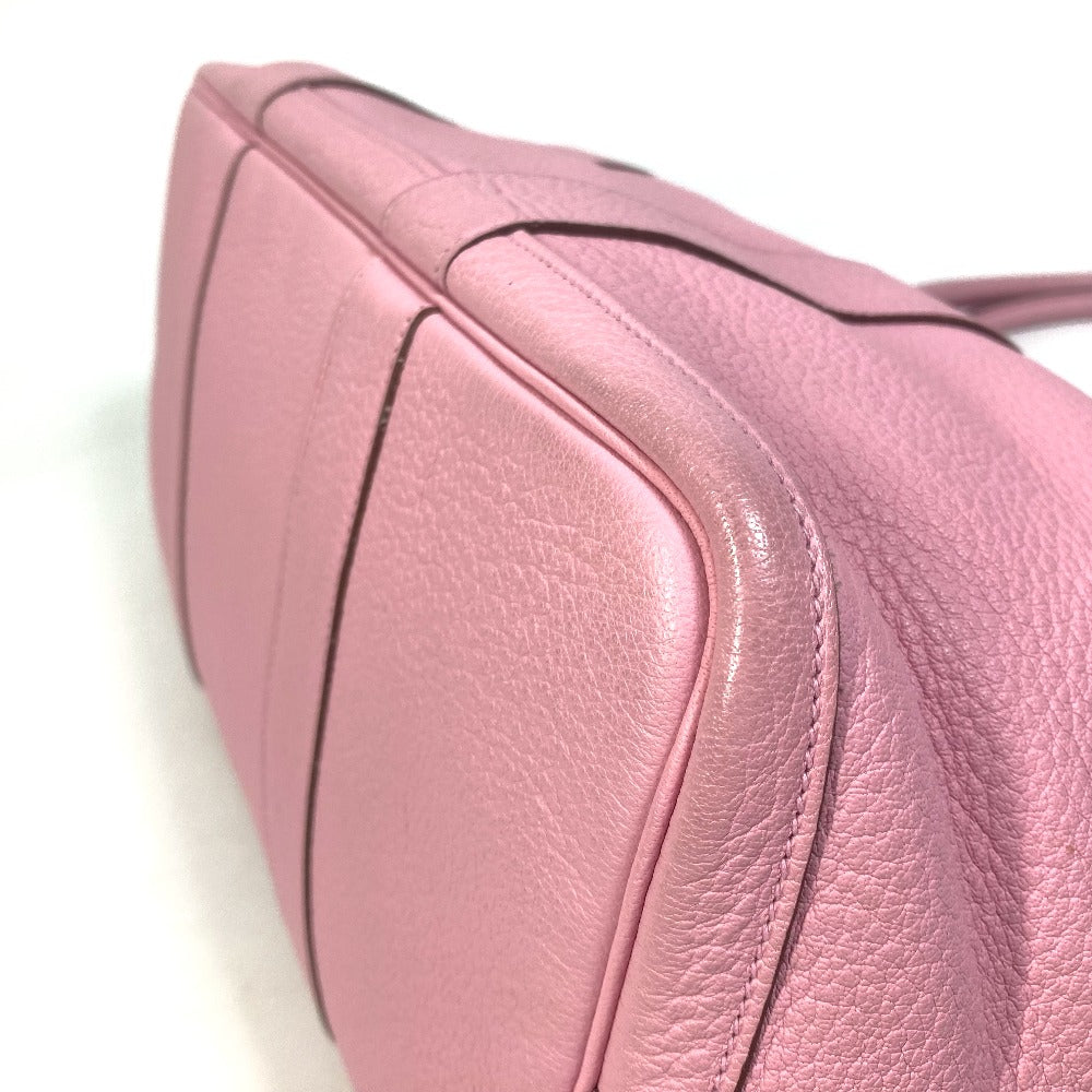 HERMES Tote Bag leather pink Garden party PM Tote Bag Women Used
