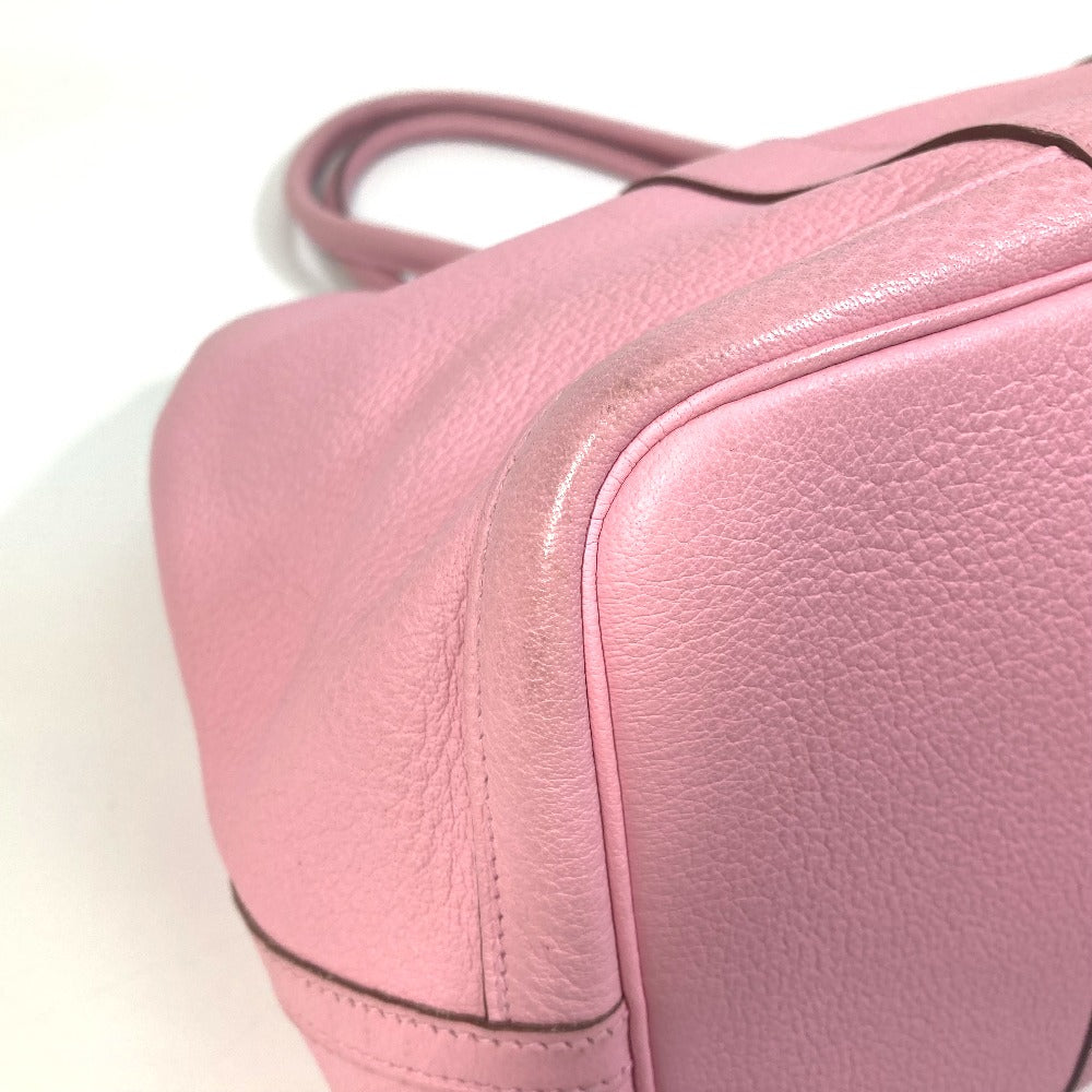 HERMES Tote Bag leather pink Garden party PM Tote Bag Women Used