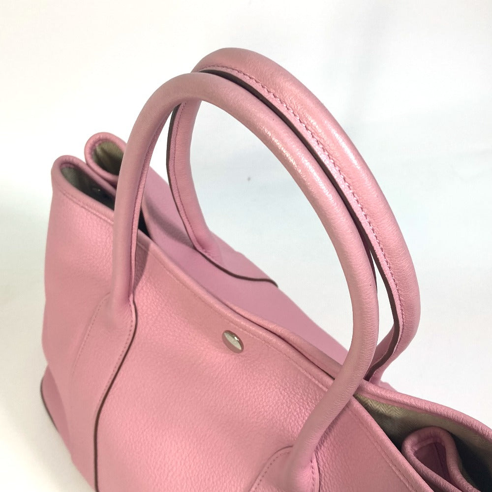 HERMES Tote Bag leather pink Garden party PM Tote Bag Women Used