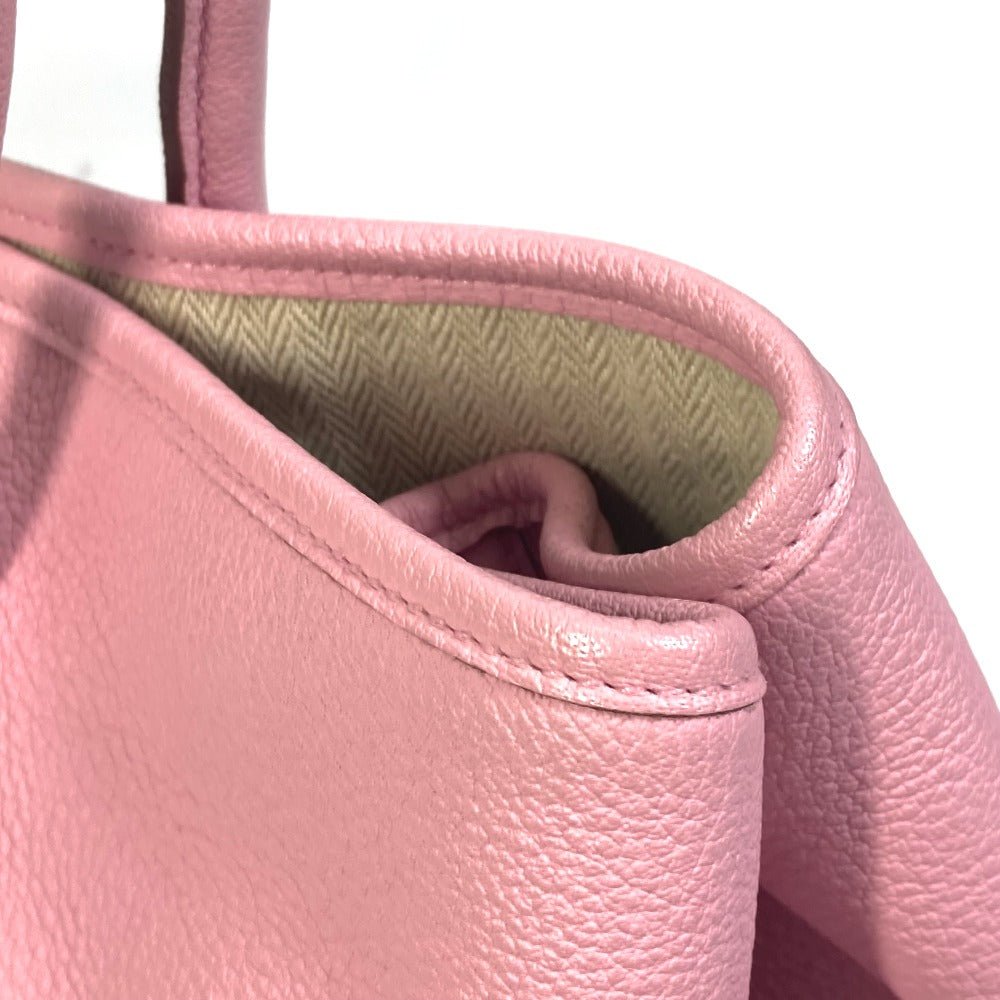 HERMES Tote Bag leather pink Garden party PM Tote Bag Women Used