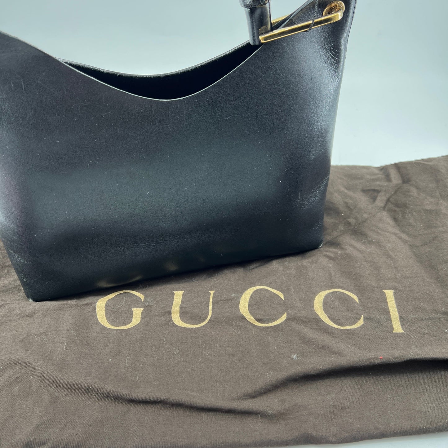 Gucci Bamboo Leather Hobo with Purse