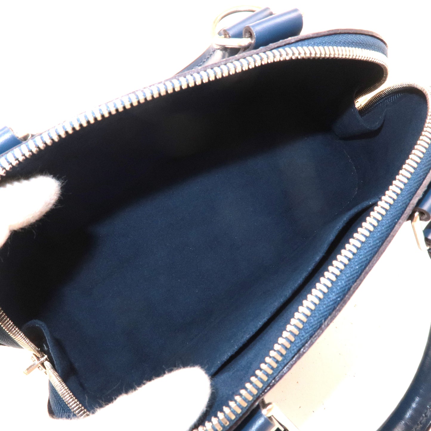 Louis Vuitton Epi Alma BB 2Way Bag Andigo Blue M40855