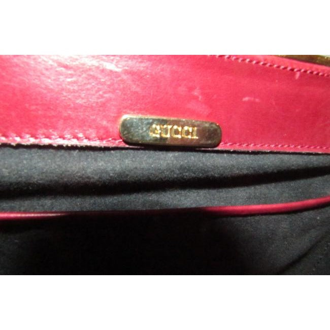 Gucci Clutch W Two Bagclutch Removable Chain Strap Dark Red Leathergold Shoulder Bag