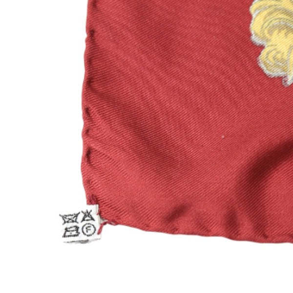 HERMES scarf silk Red Carre90 100% silk Women Used