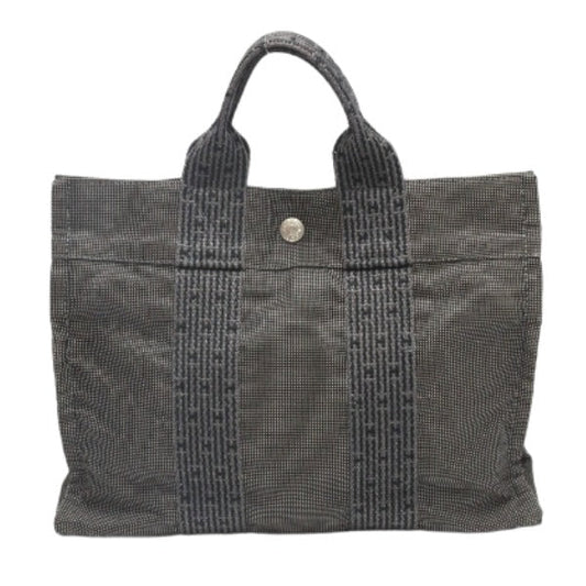 HERMES Tote Bag Polyamide polyester gray Her Line PM Women(Unisex) Used