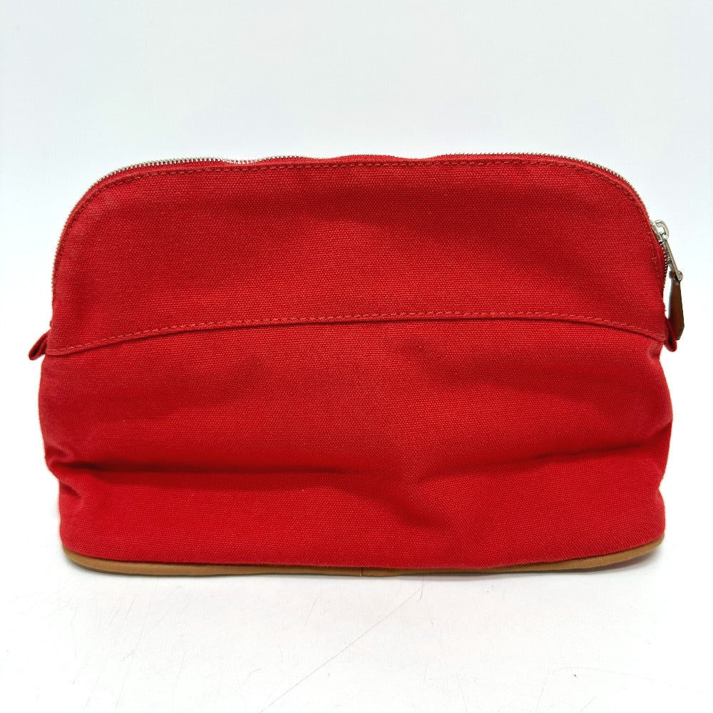 HERMES Pouch cotton Red Bored 25