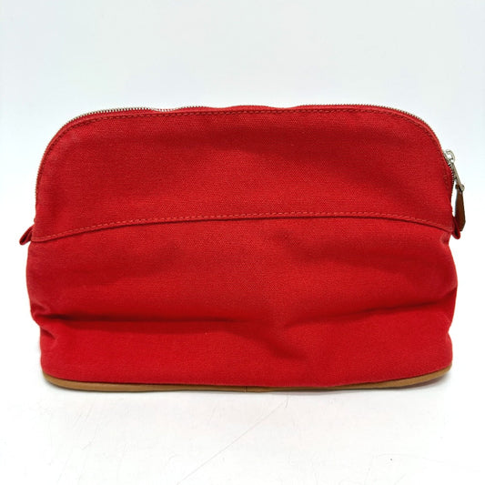 HERMES Pouch cotton Red Bored 25
