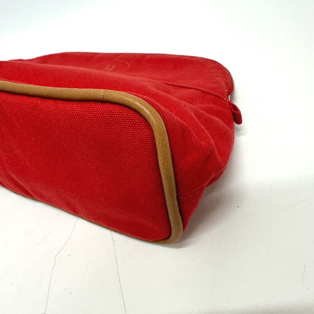 HERMES Pouch cotton Red Bored 25