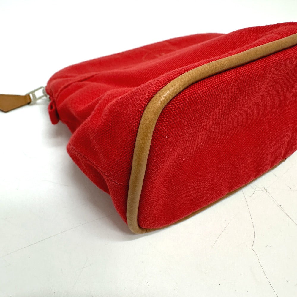 HERMES Pouch cotton Red Bored 25