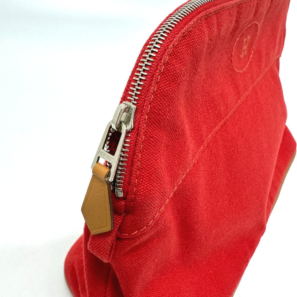 HERMES Pouch cotton Red Bored 25
