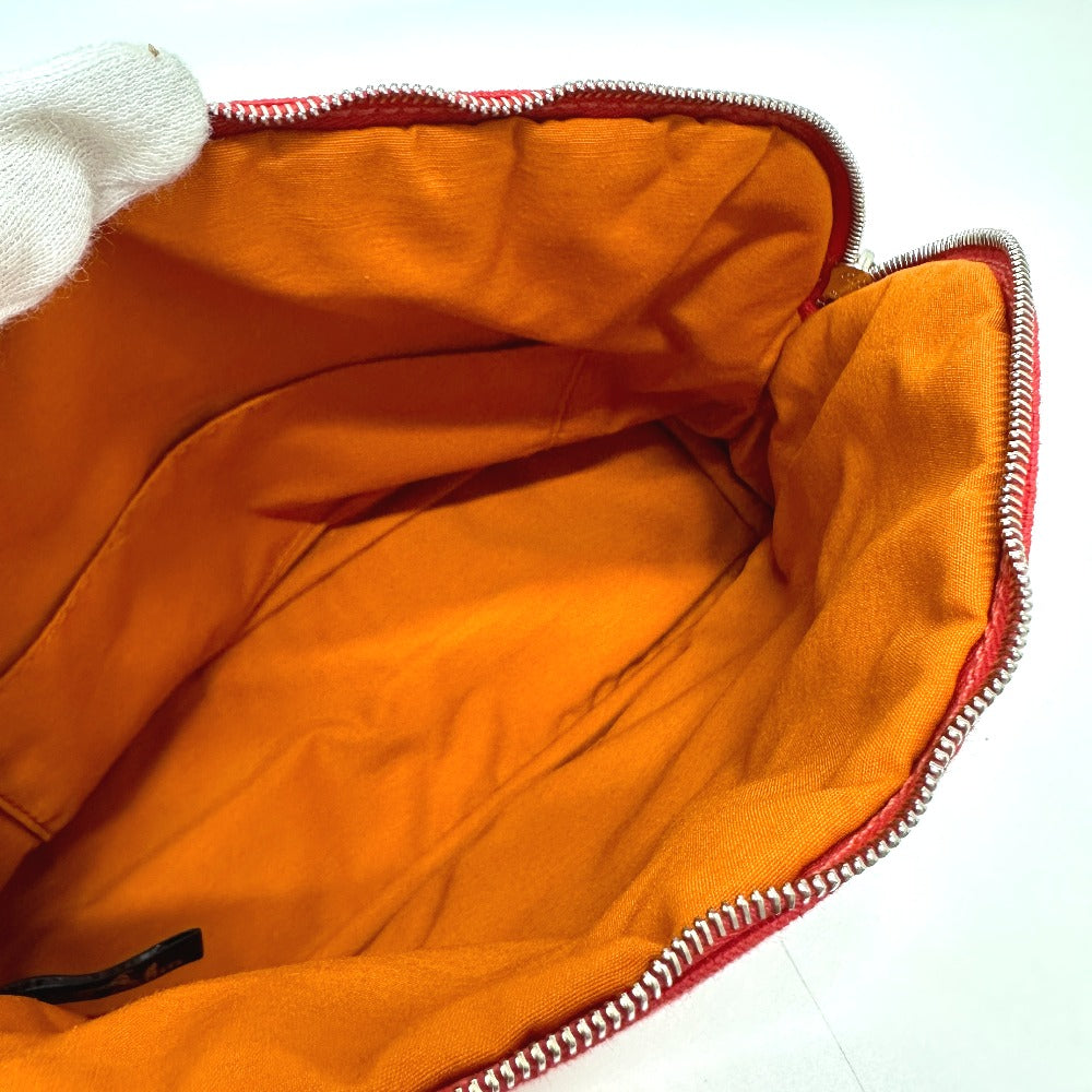HERMES Pouch cotton Red Bored 25