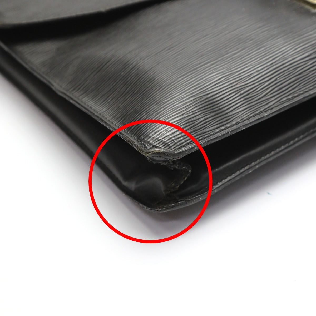 LOUIS VUITTON Business bag M54462 Epi Leather Noir Business bag Epi Porto de cuman bandouliere mens Used