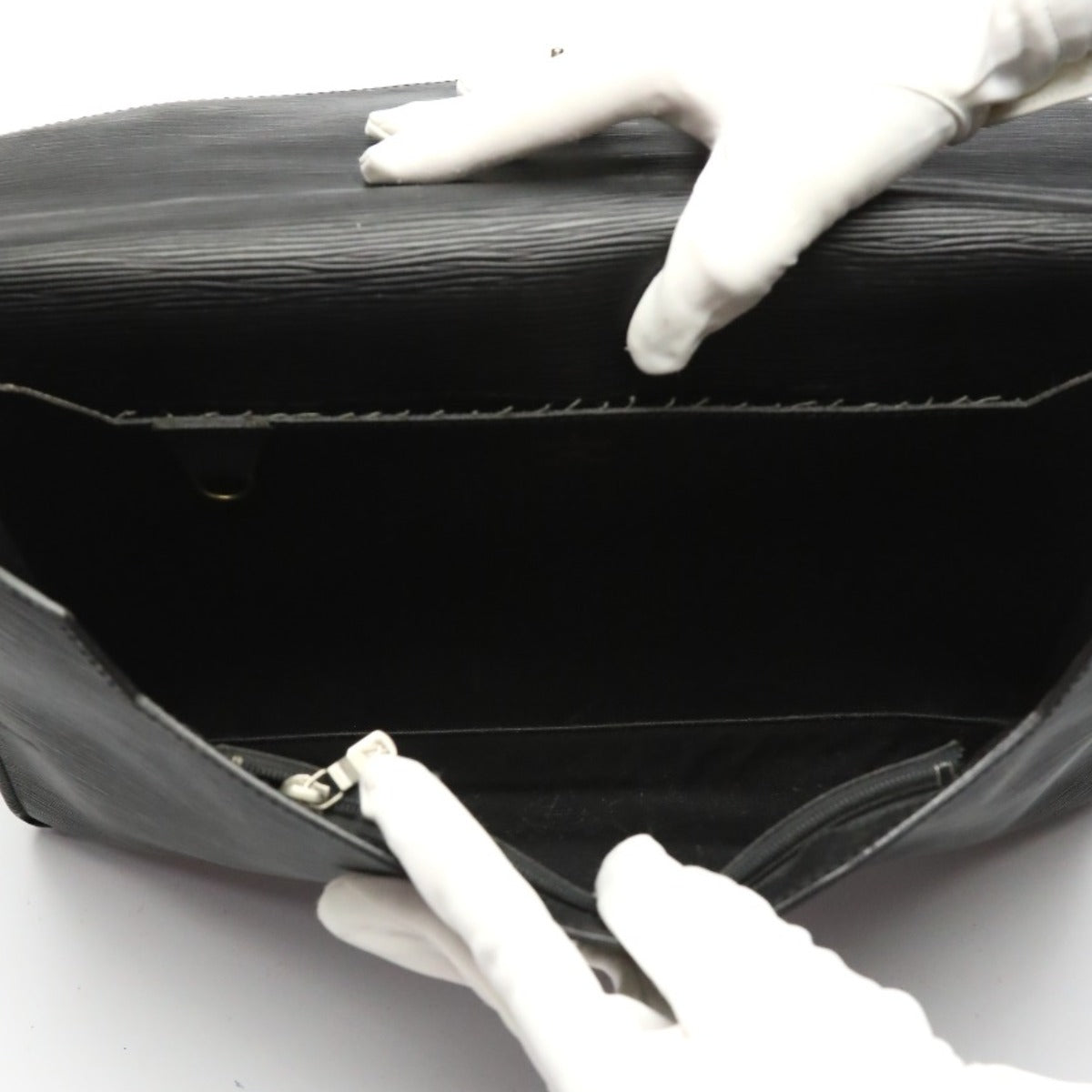 LOUIS VUITTON Business bag M54462 Epi Leather Noir Business bag Epi Porto de cuman bandouliere mens Used