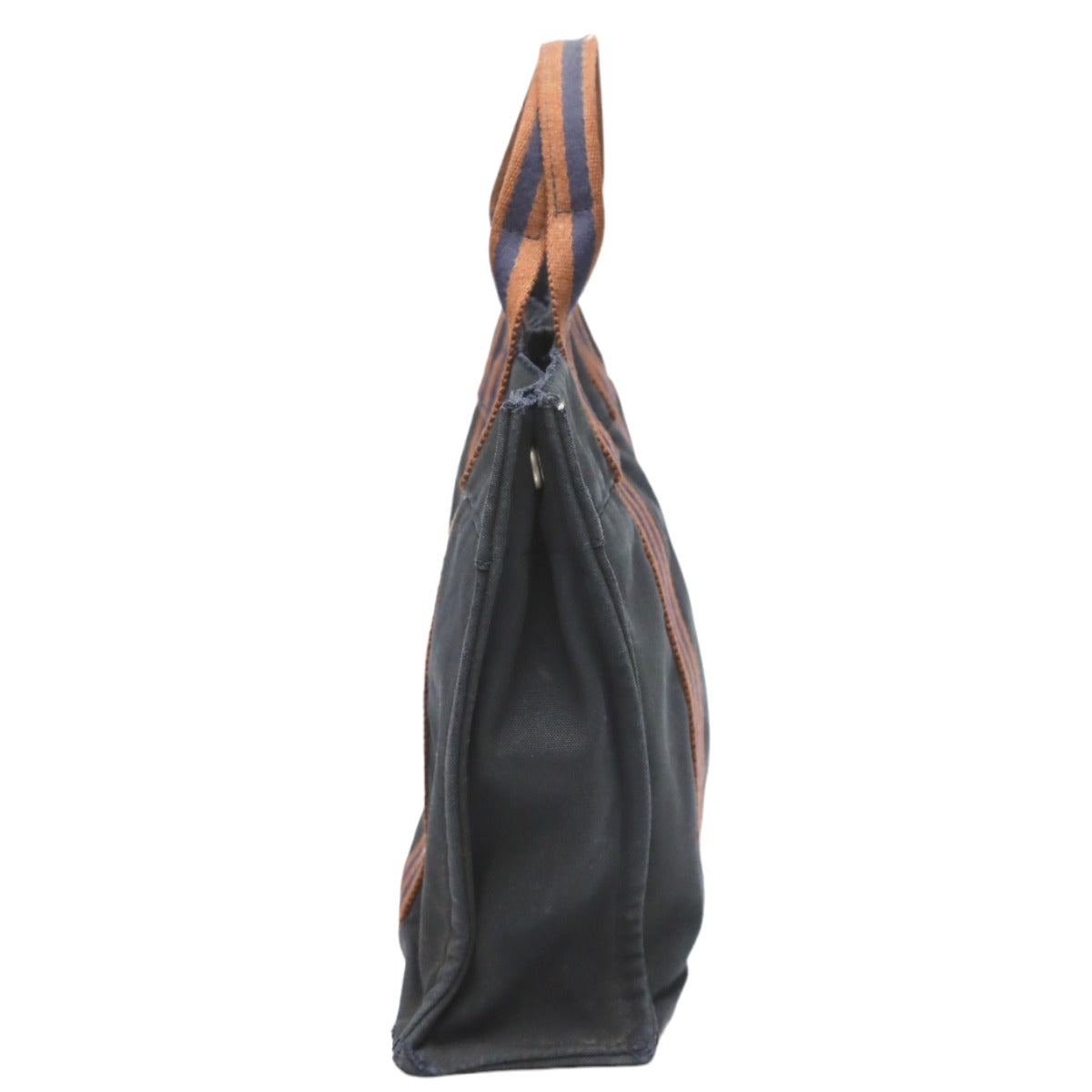 HERMES Tote Bag canvas Navy Mini bag Fool ToePM canvas mens(Unisex) Used