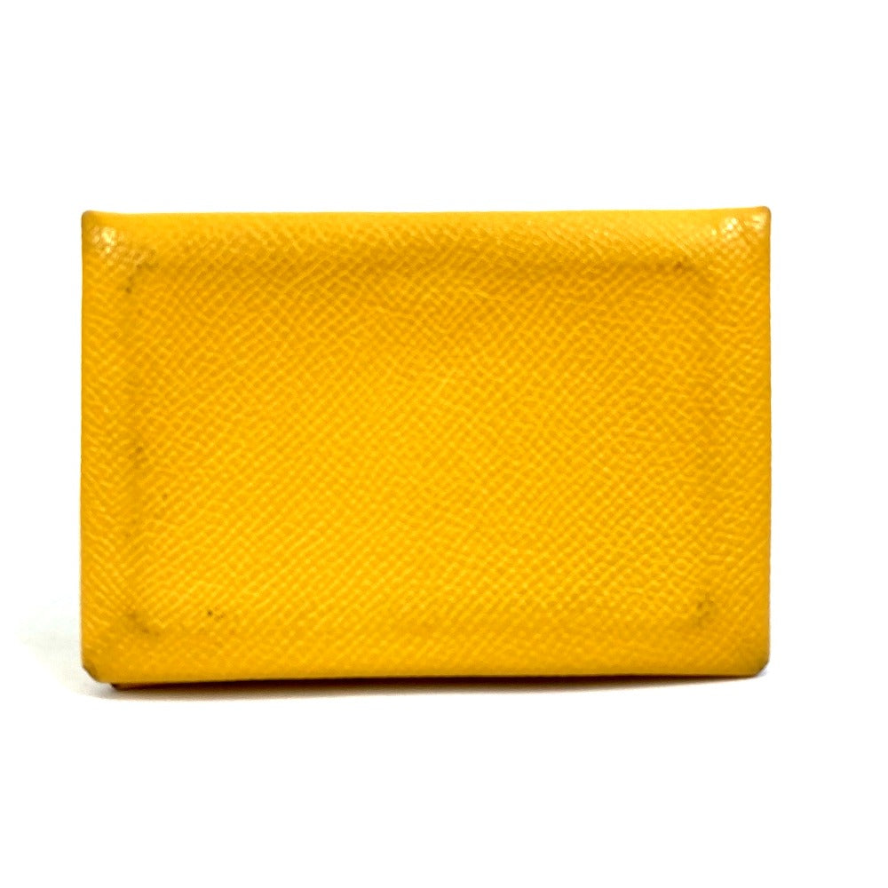 HERMES Card Case Epsom yellow Calvi