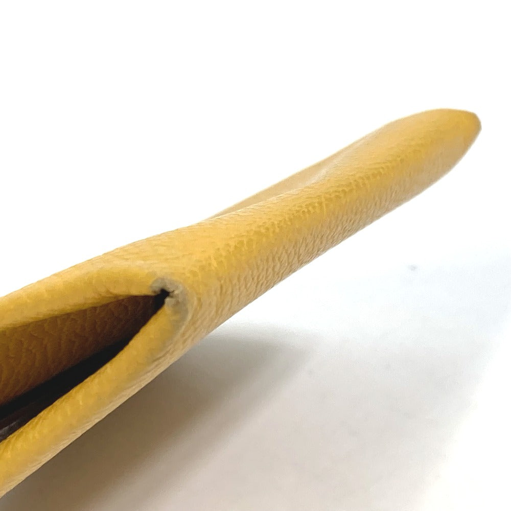 HERMES Card Case Epsom yellow Calvi