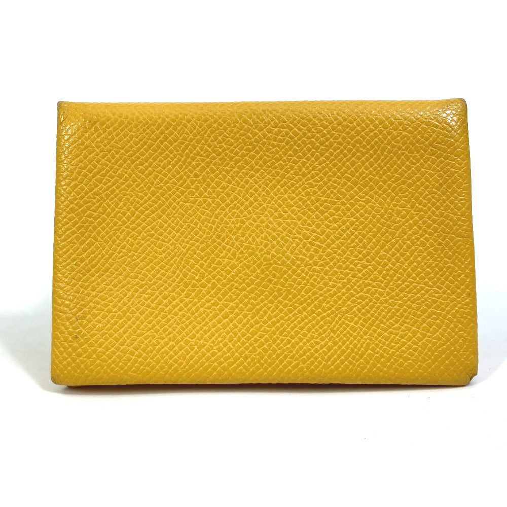 HERMES Card Case Epsom yellow Calvi