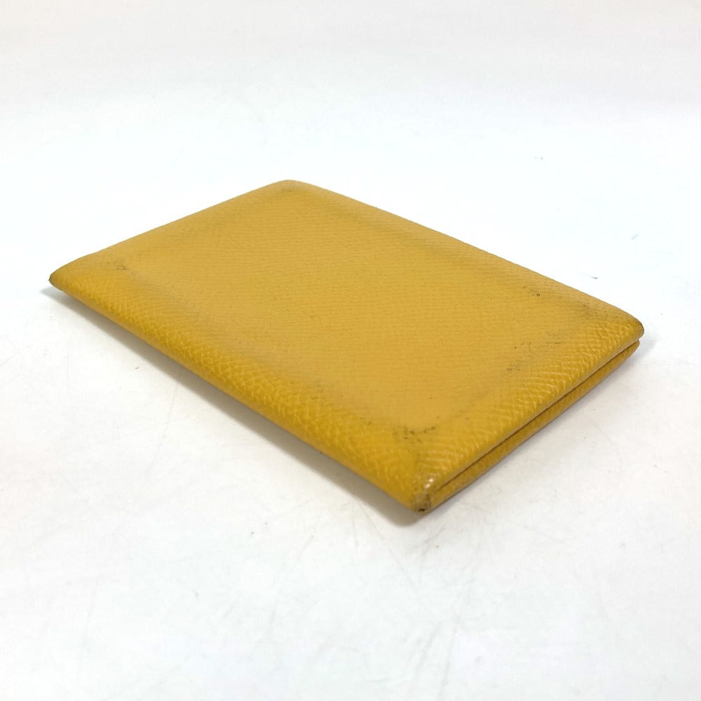 HERMES Card Case Epsom yellow Calvi