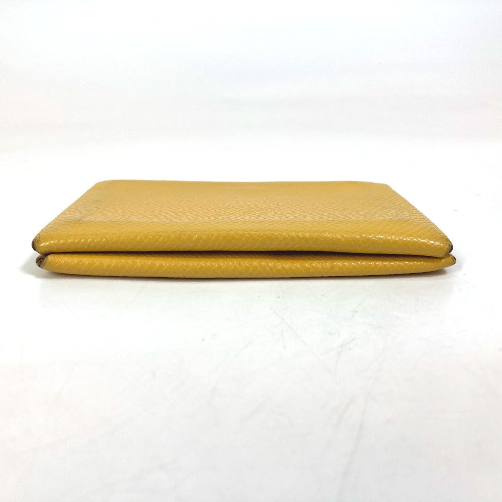 HERMES Card Case Epsom yellow Calvi