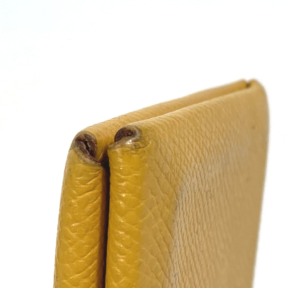 HERMES Card Case Epsom yellow Calvi