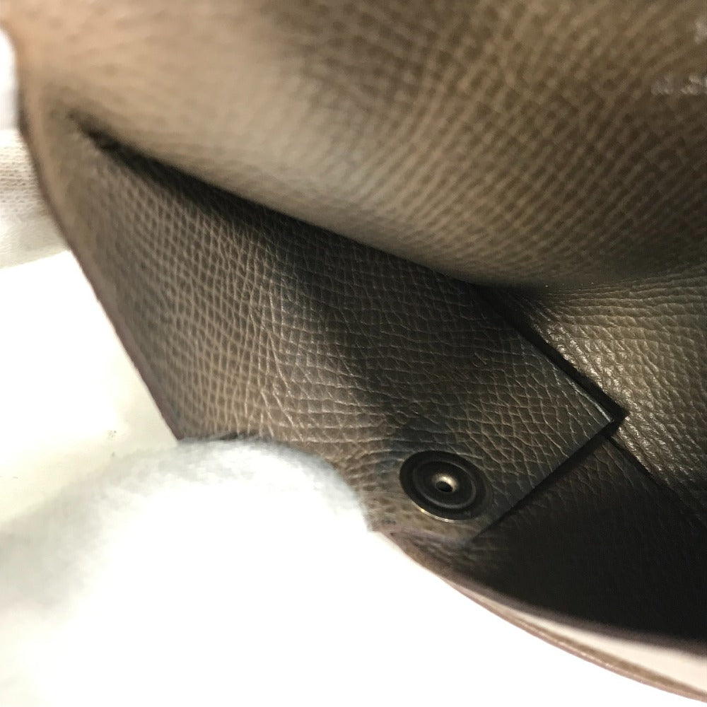 HERMES Card Case Epsom gray Two fold Calvi Women Used