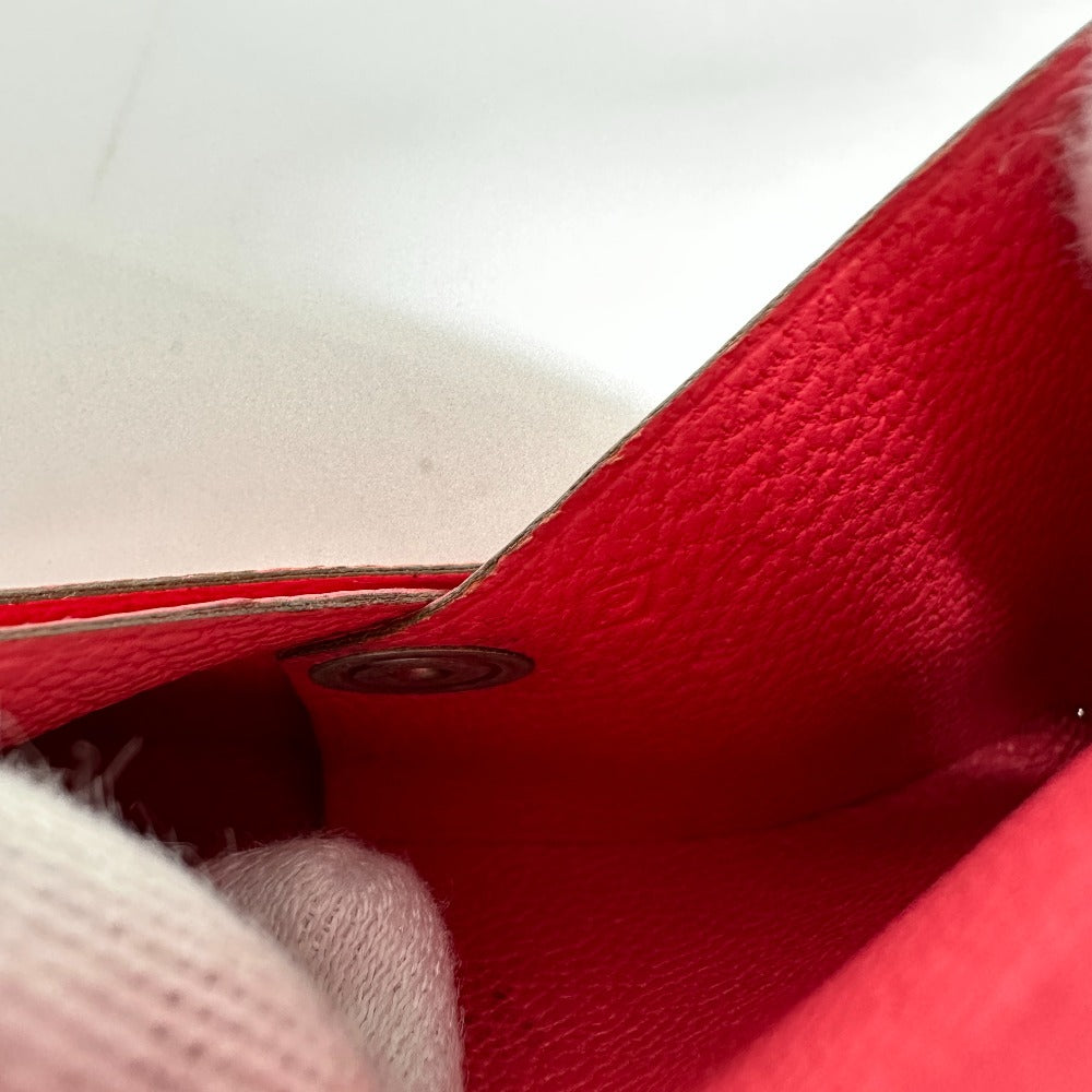 HERMES Card Case Epsom pink Business Card Holder Pass Case Calvi