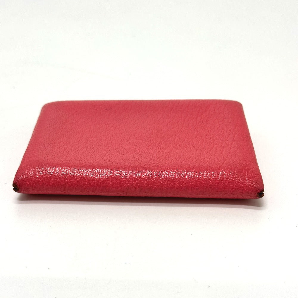 HERMES Card Case Epsom pink Business Card Holder Pass Case Calvi