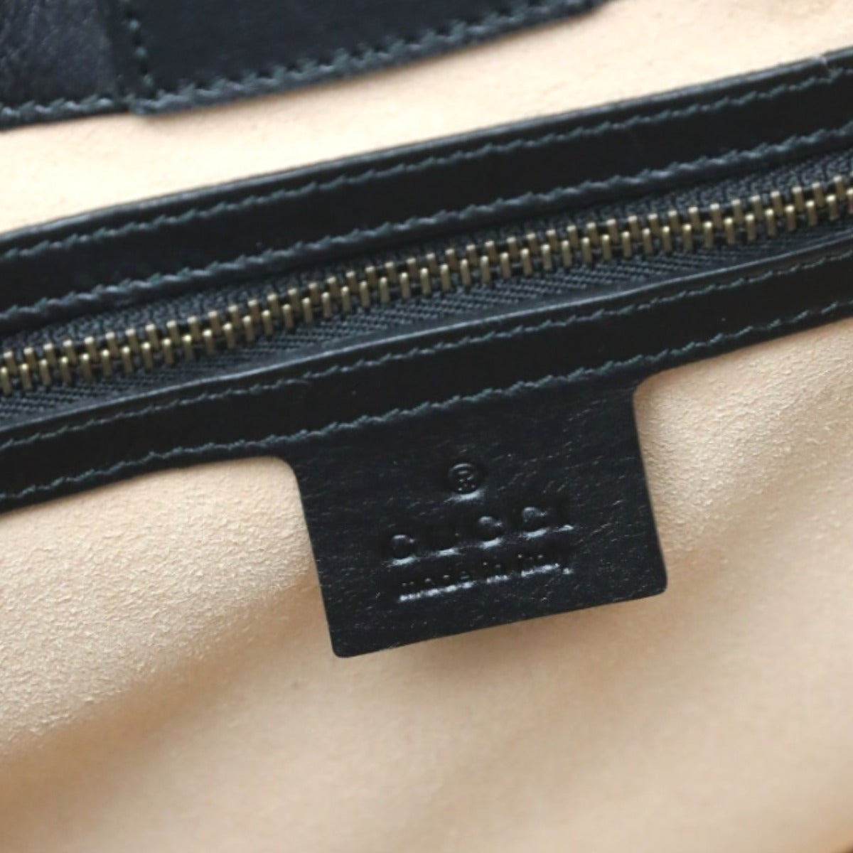 GUCCI Tote Bag 453569 leather black Tote bag leather GG Marmont unisex(Unisex) Used