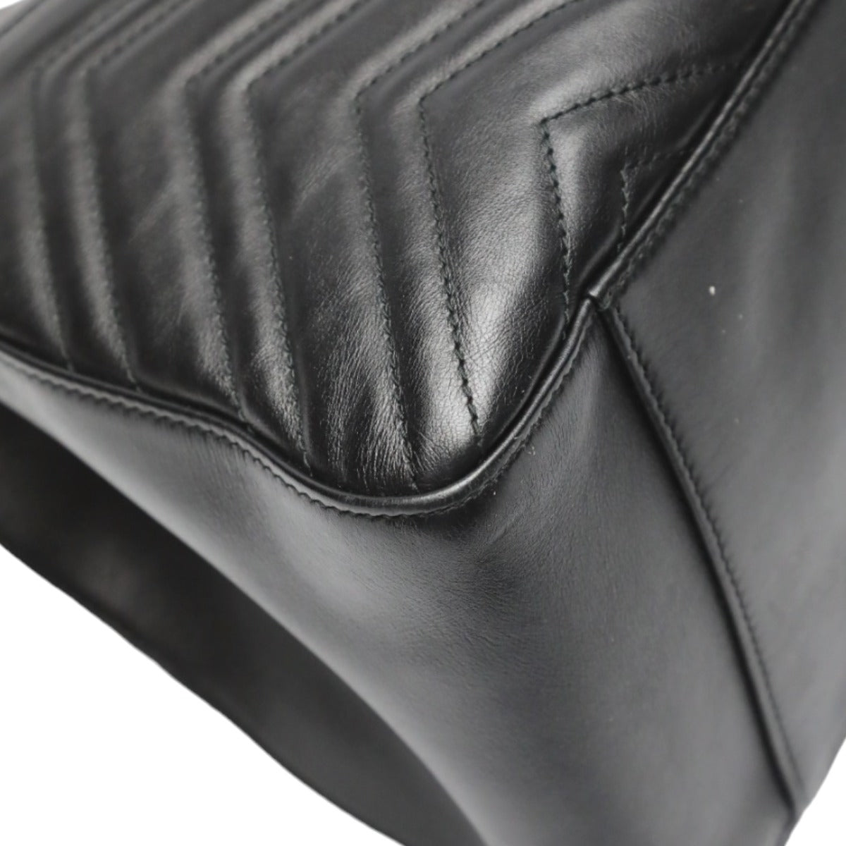 GUCCI Tote Bag 453569 leather black Tote bag leather GG Marmont unisex(Unisex) Used