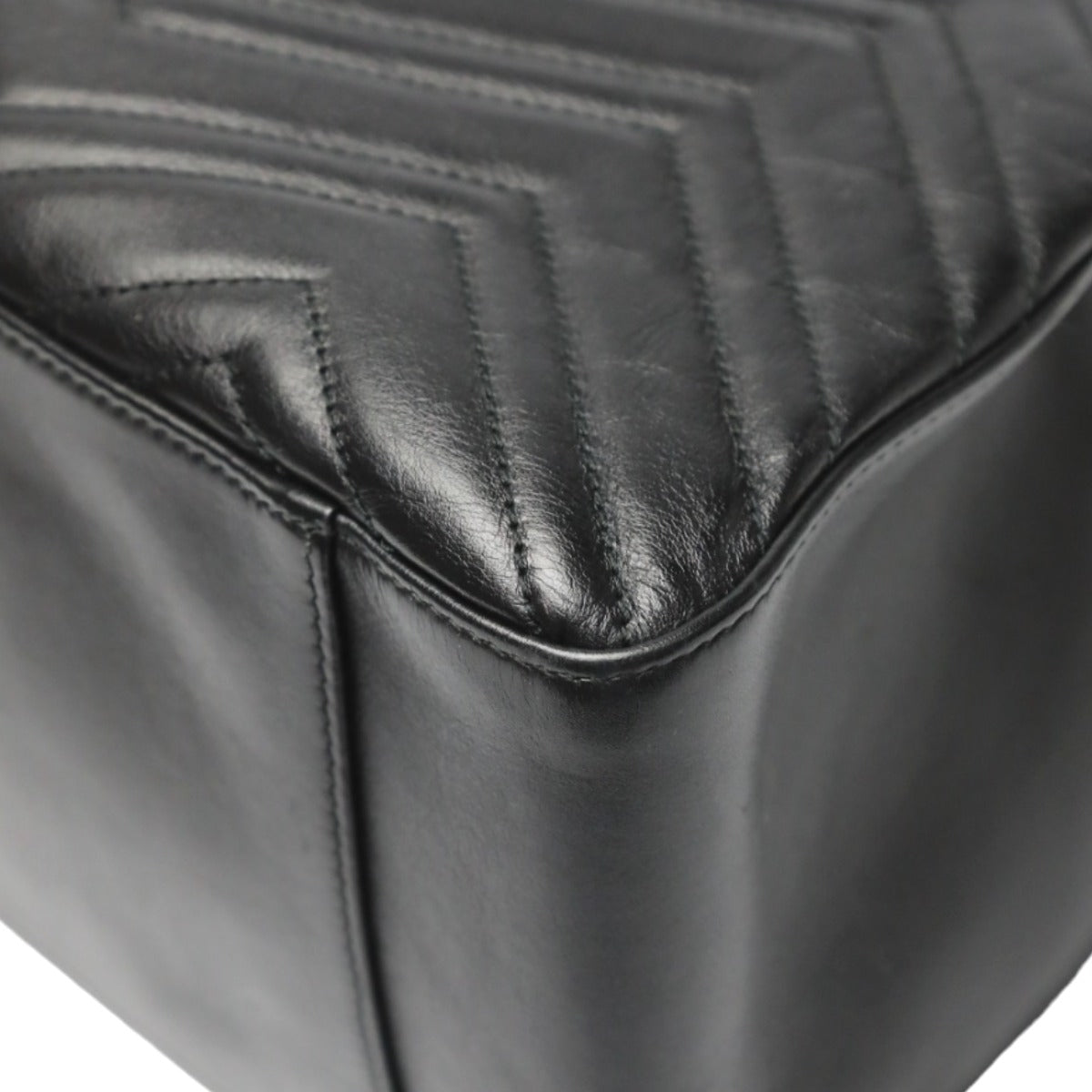 GUCCI Tote Bag 453569 leather black Tote bag leather GG Marmont unisex(Unisex) Used