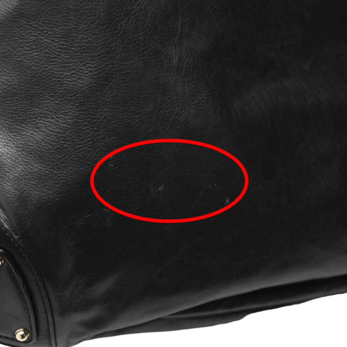 GUCCI Tote Bag 185566 leather black 2WAY bag leather Indy Women Used