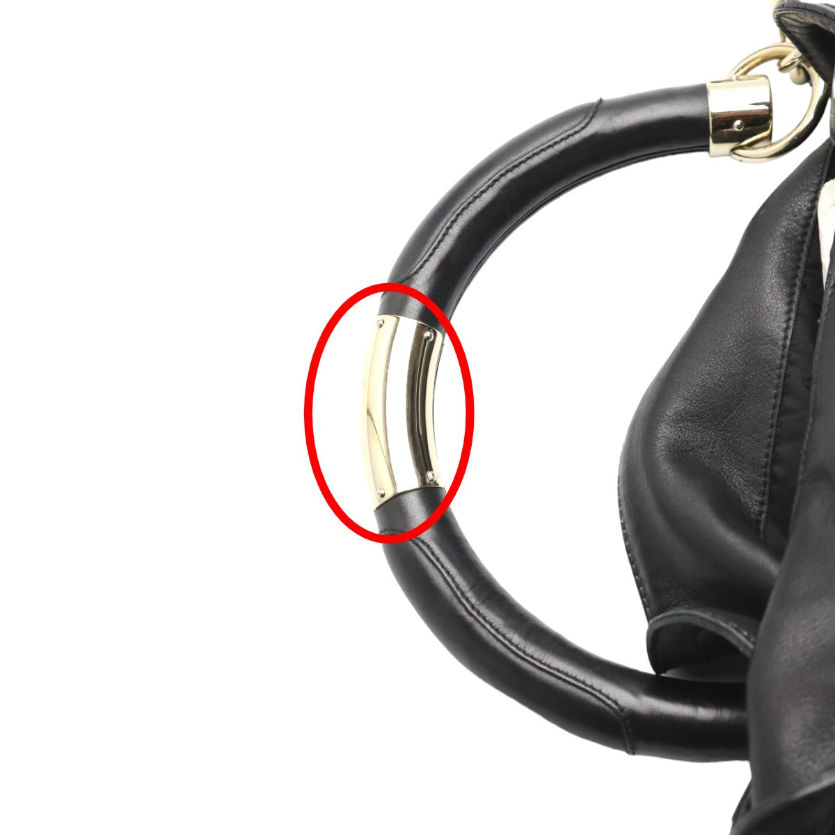 GUCCI Tote Bag 185566 leather black 2WAY bag leather Indy Women Used