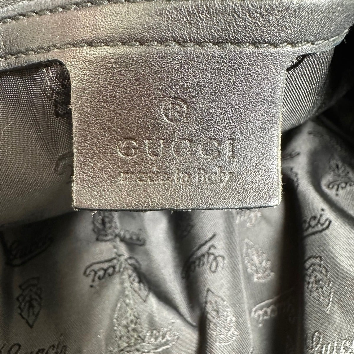 GUCCI Tote Bag 185566 leather black 2WAY bag leather Indy Women Used