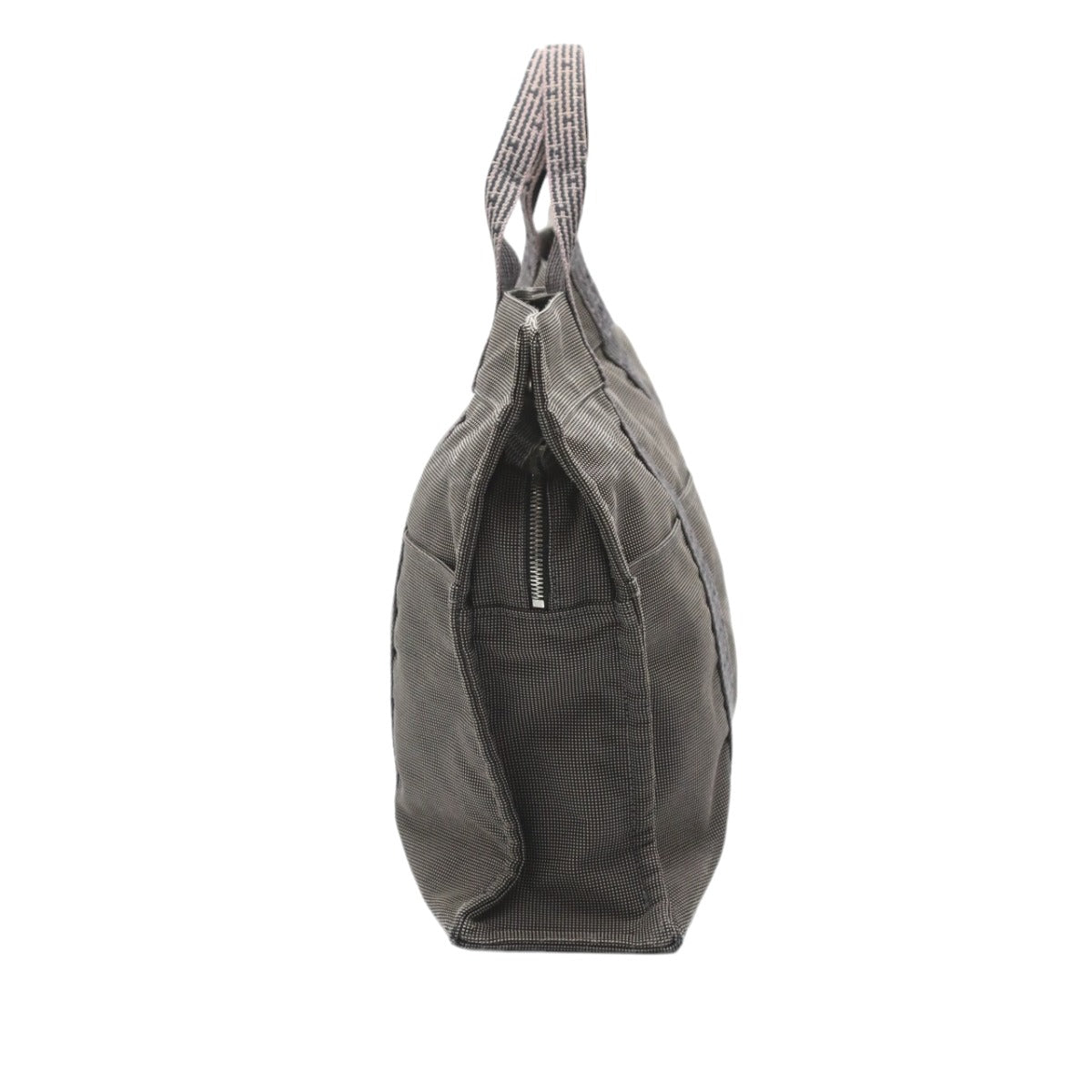 HERMES Tote Bag canvas gray Tote Bag Tote MM Her Line mens(Unisex) Used