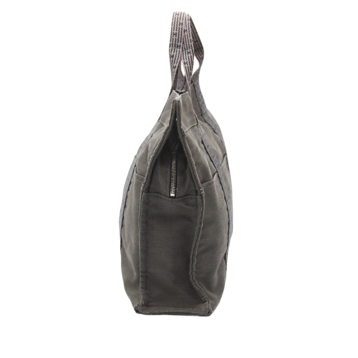 HERMES Tote Bag canvas gray Tote Bag Tote MM Her Line mens(Unisex) Used
