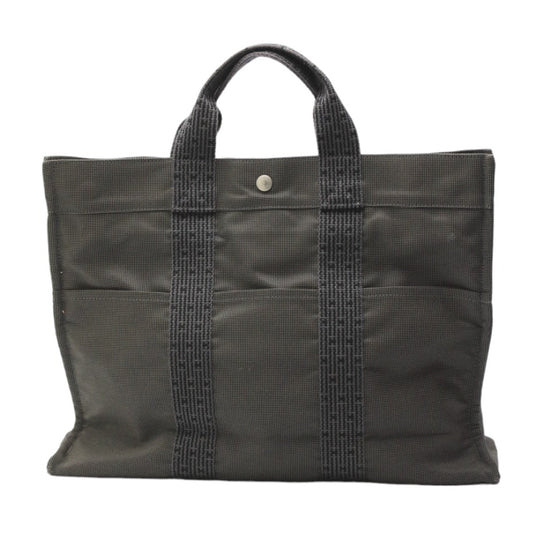 HERMES Tote Bag canvas gray Tote MM Her Line mens(Unisex) Used