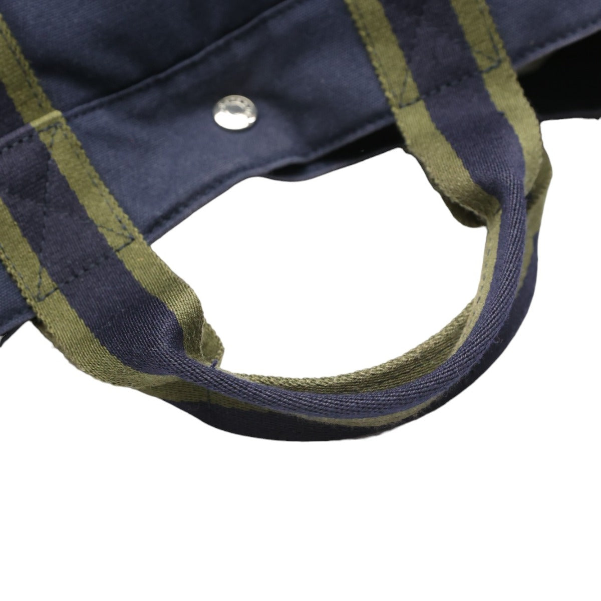 HERMES Tote Bag canvas Navy Tote Bag Fool Toe mens(Unisex) Used