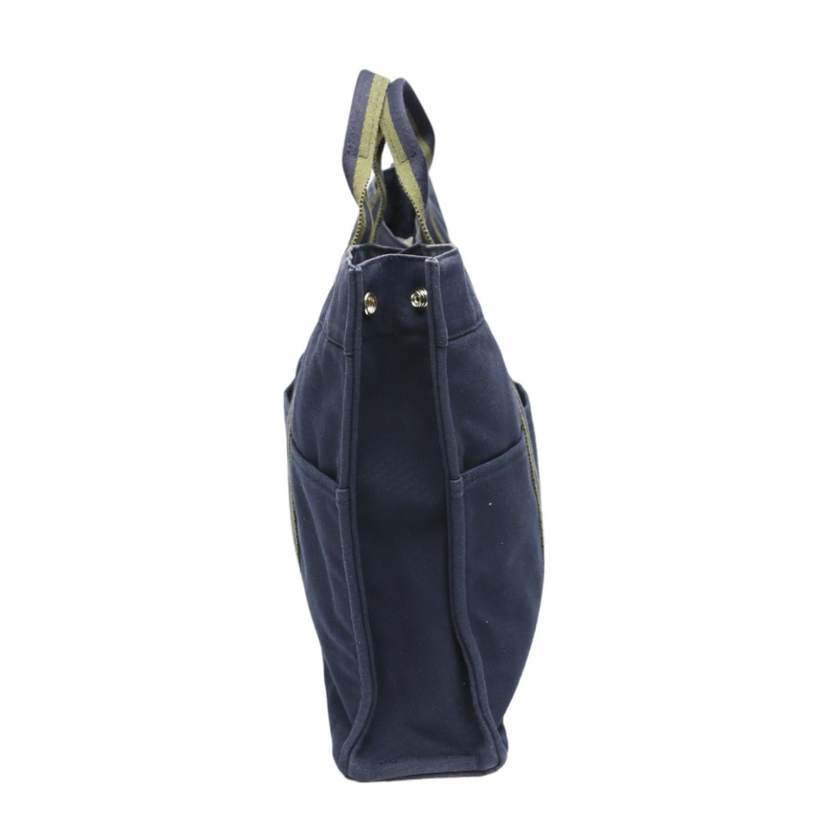 HERMES Tote Bag canvas Navy Tote Bag Fool Toe mens(Unisex) Used