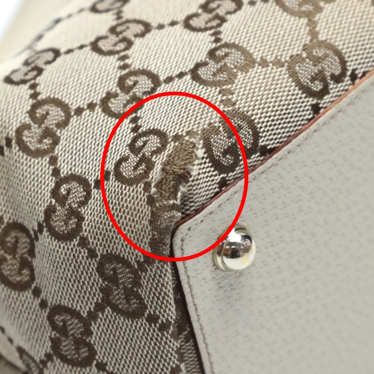 GUCCI Handbag GG canvas beige Mini Tote Bag GG canvas 120844 Women Used