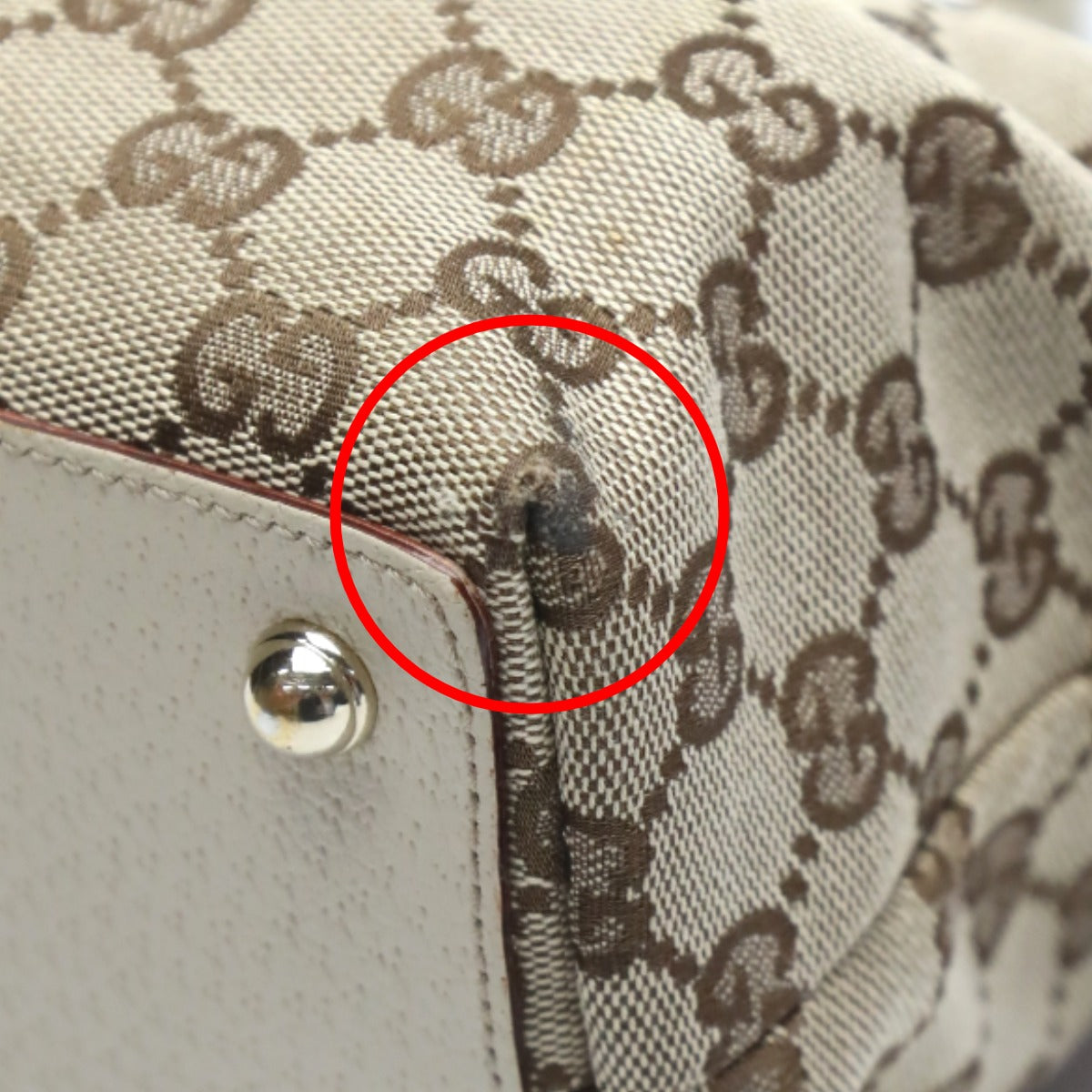 GUCCI Handbag GG canvas beige Mini Tote Bag GG canvas 120844 Women Used