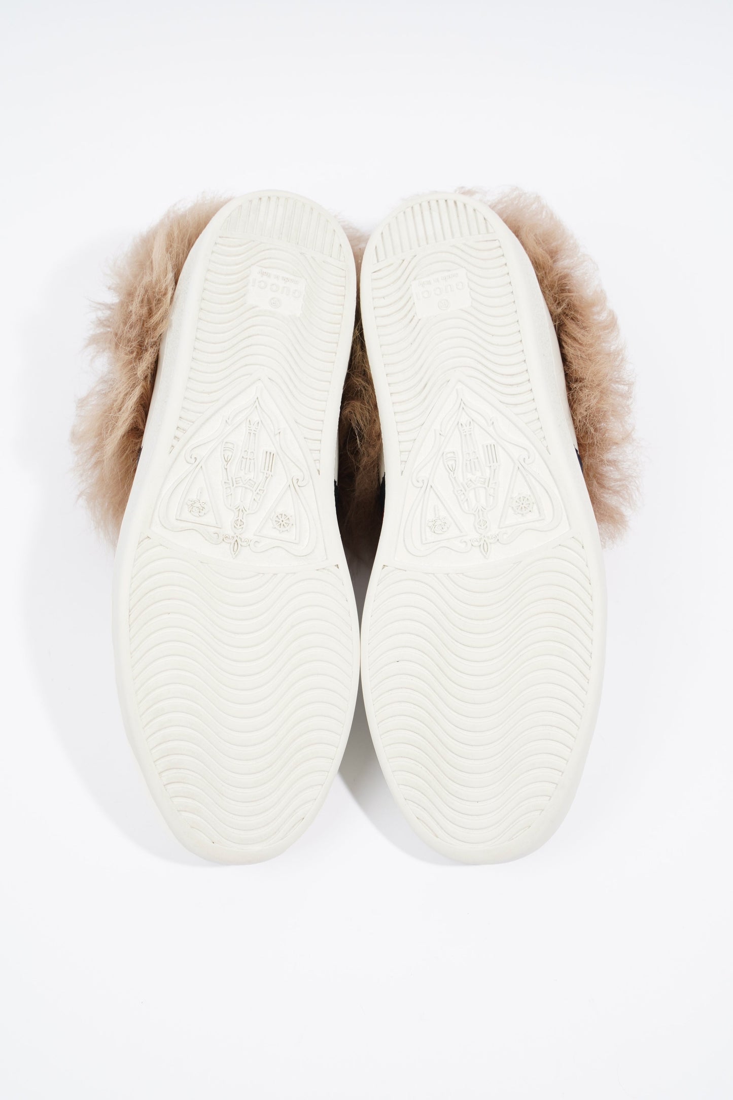 Gucci Ace Bee Fur White / Green / Red Leather EU 38.5 UK 5.5