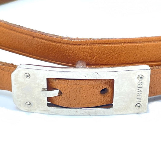 HERMES bracelet 8017 light brown Kelly Ardion Choker(Unisex) Used