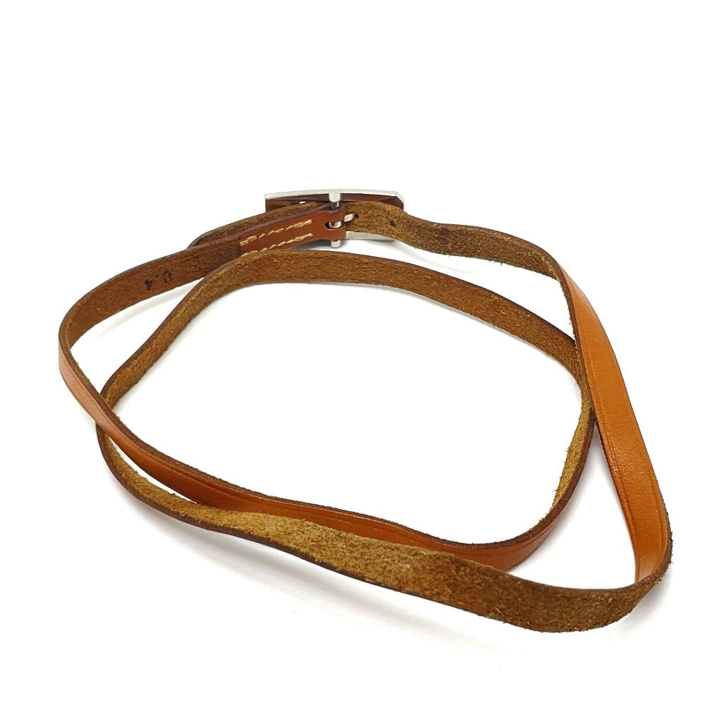 HERMES bracelet 8017 light brown Kelly Ardion Choker(Unisex) Used