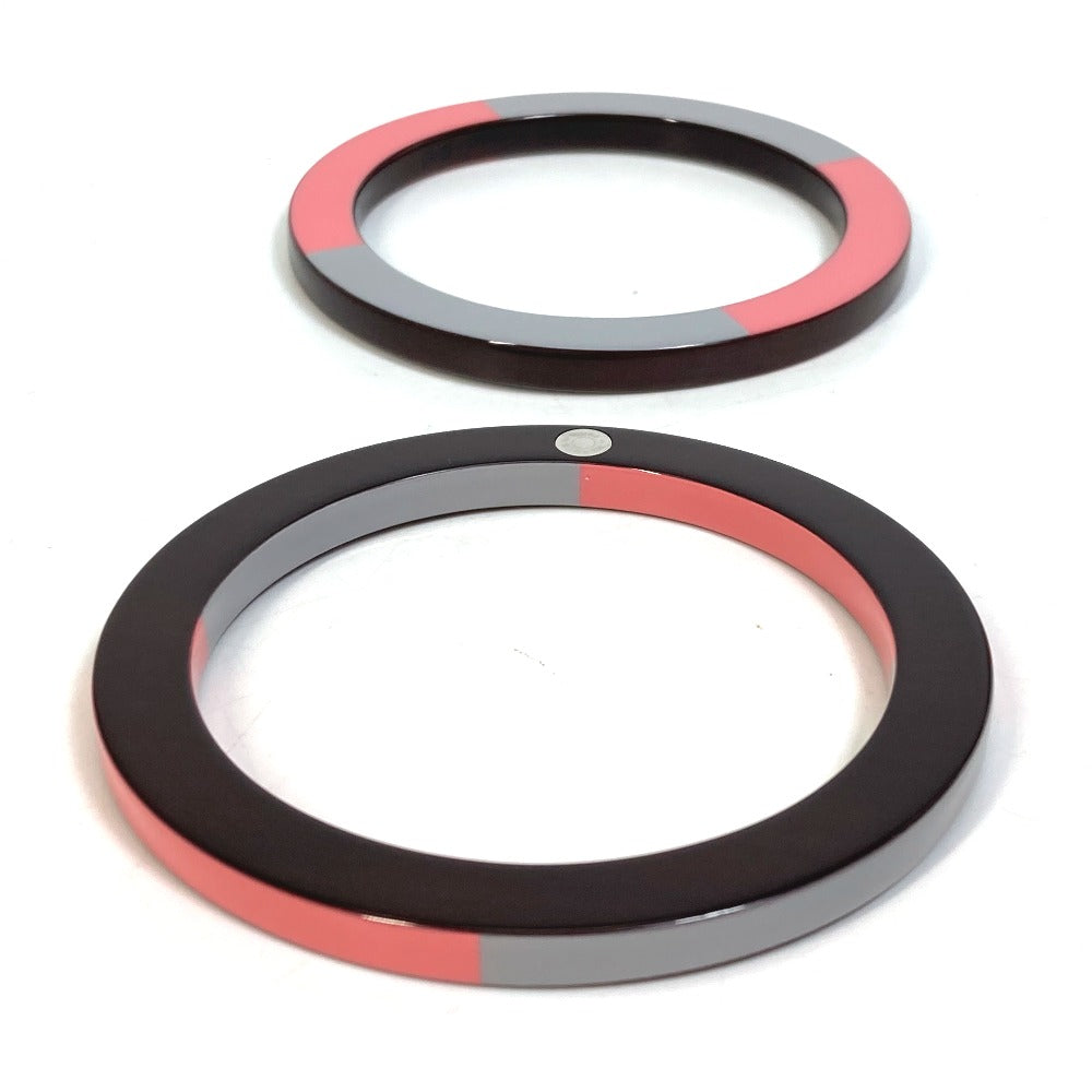 HERMES Bangle Wood, Lacquer Brown x Pink x Gray Accessories Bracelets Serie Wood Crudsell Women Used