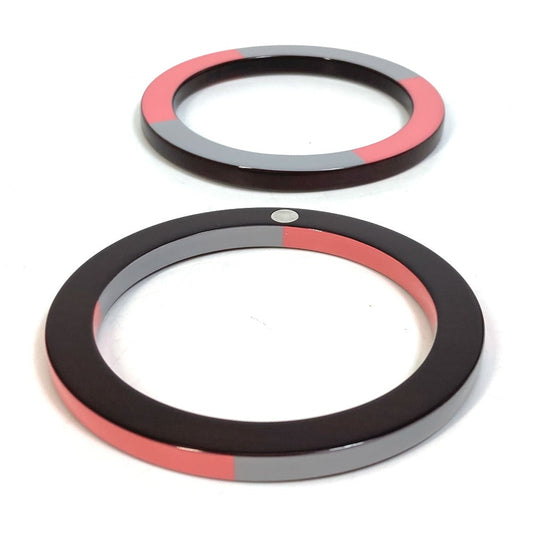HERMES Bangle Wood, Lacquer Brown x Pink x Gray Accessories Bracelets Serie Wood Crudsell Women Used