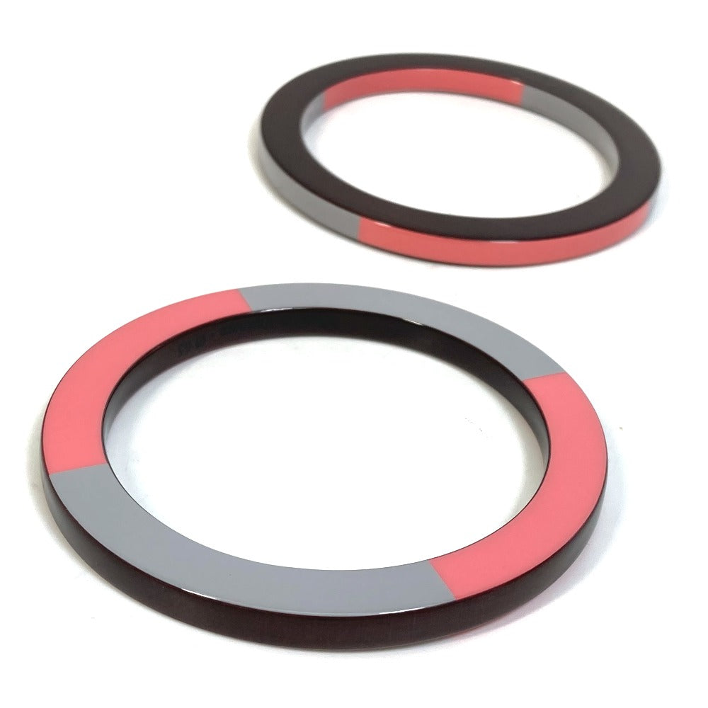 HERMES Bangle Wood, Lacquer Brown x Pink x Gray Accessories Bracelets Serie Wood Crudsell Women Used