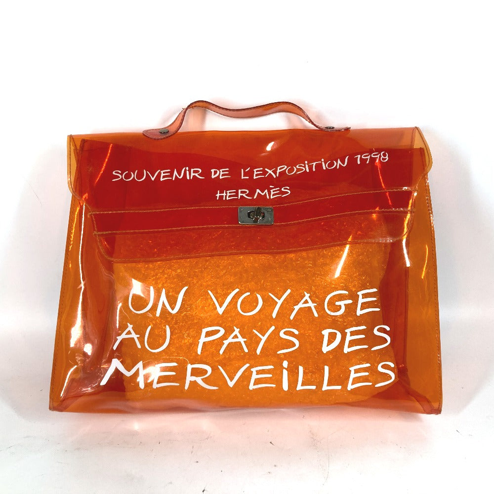 HERMES Handbag Plastics Orange Plastics Kelly