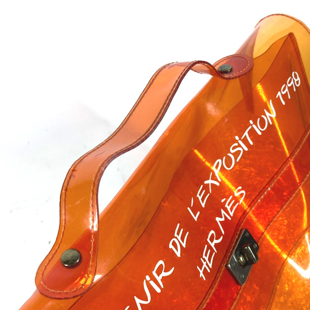HERMES Handbag Plastics Orange Plastics Kelly