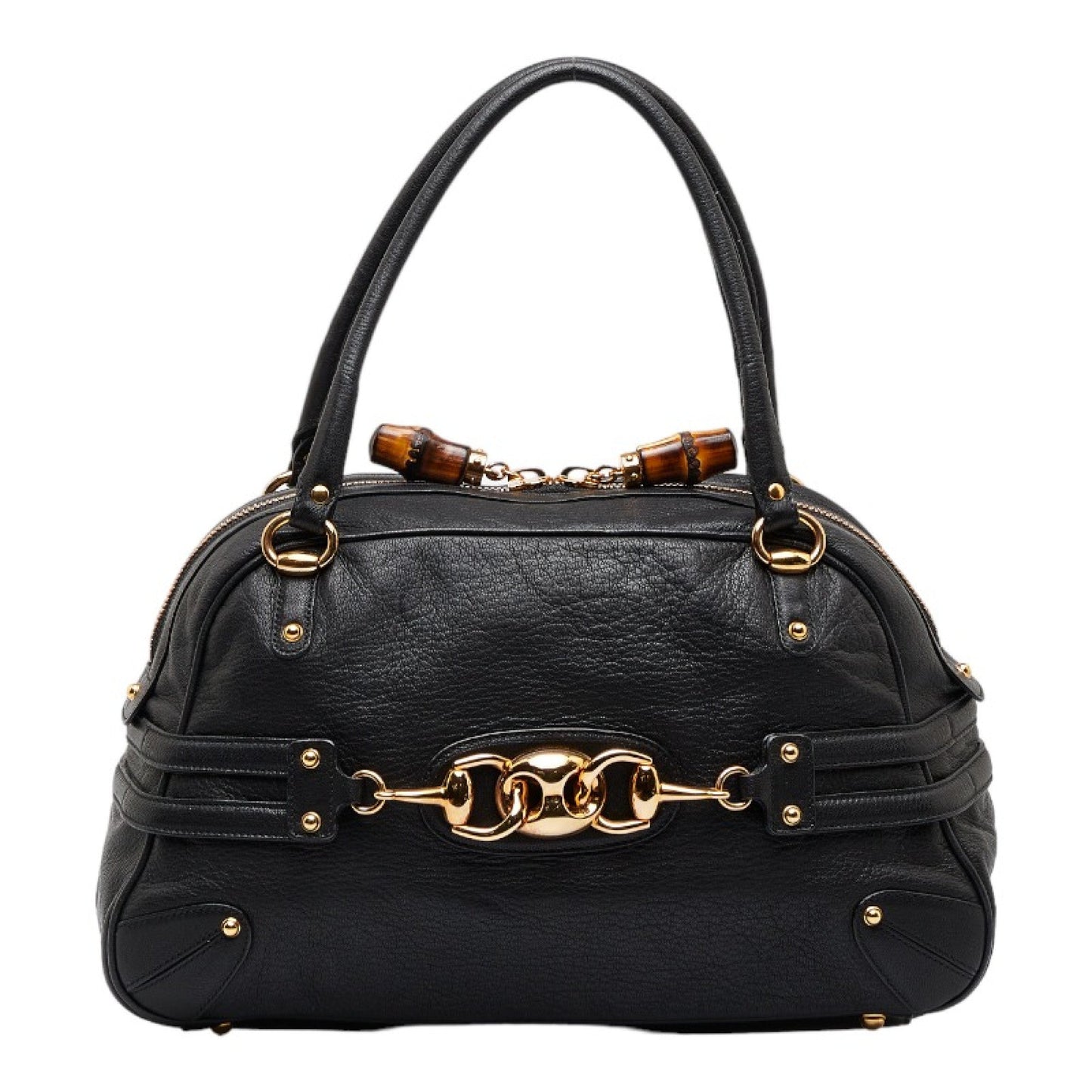 Gucci Leather Bamboo Handbag